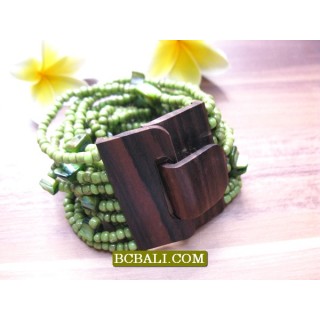 Bead Bracelet Wooden Buckles Clasps Stretching